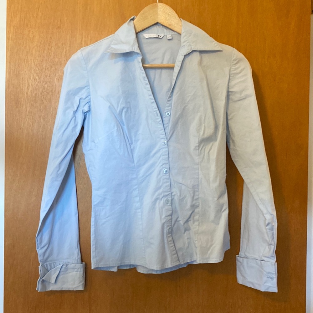 Like NEW - T&V Light Blue Blouse - Size 36